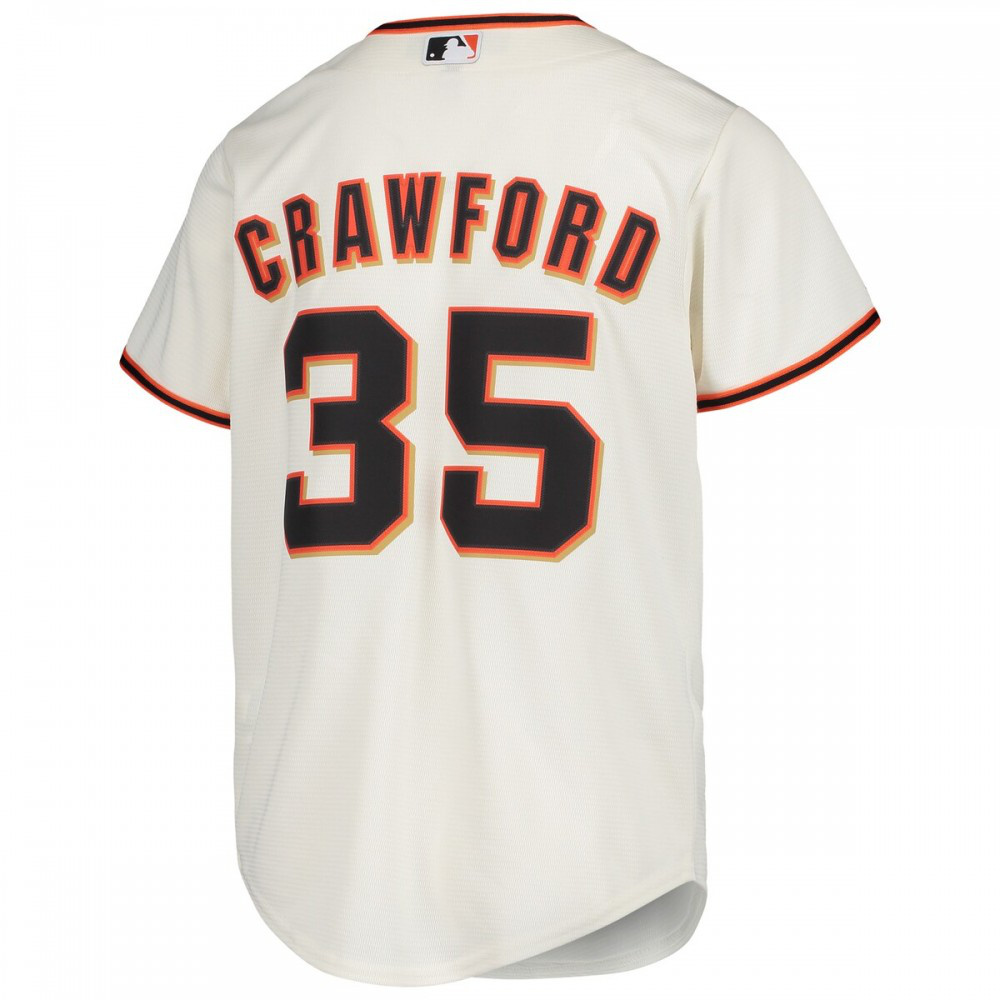 Brandon Crawford San Francisco Giants Youth Alternate Replica Player Jersey - Cream-Pro Kit Vault | Brand New 26/27 Sports Jerseys